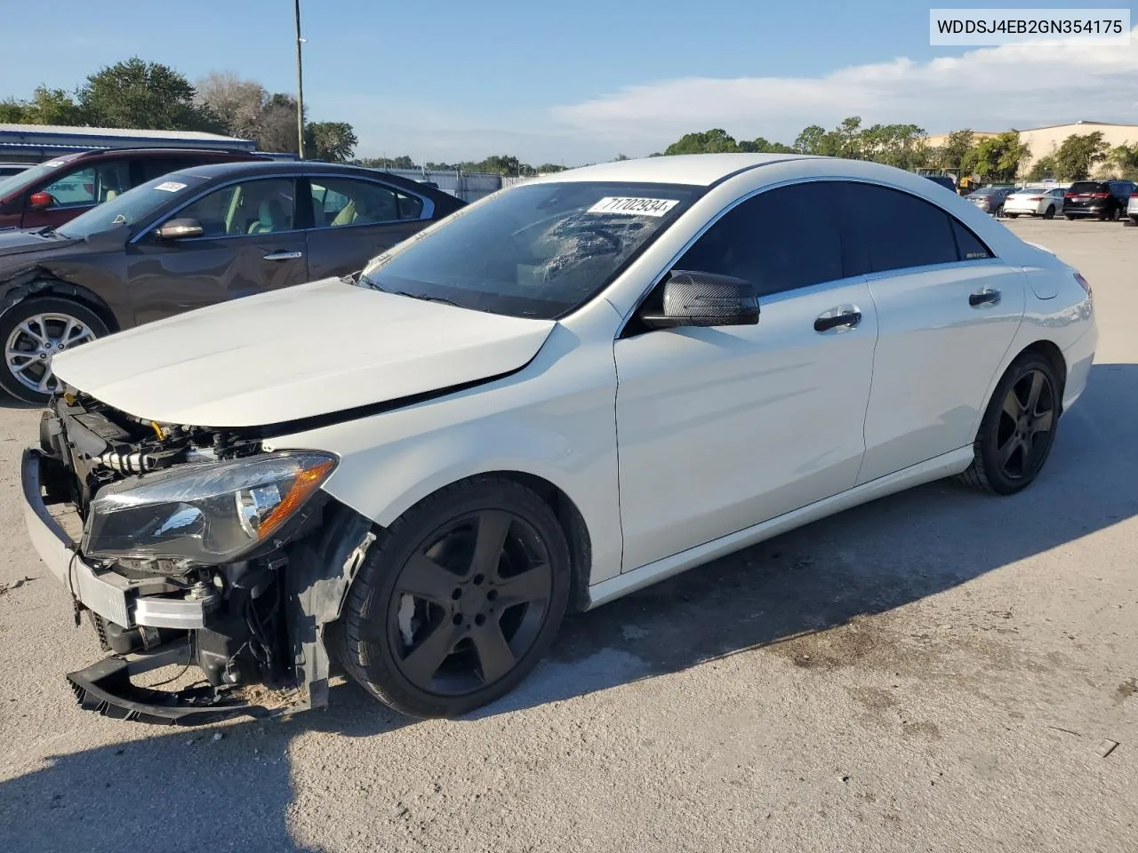 2016 Mercedes-Benz Cla 250 VIN: WDDSJ4EB2GN354175 Lot: 71702934