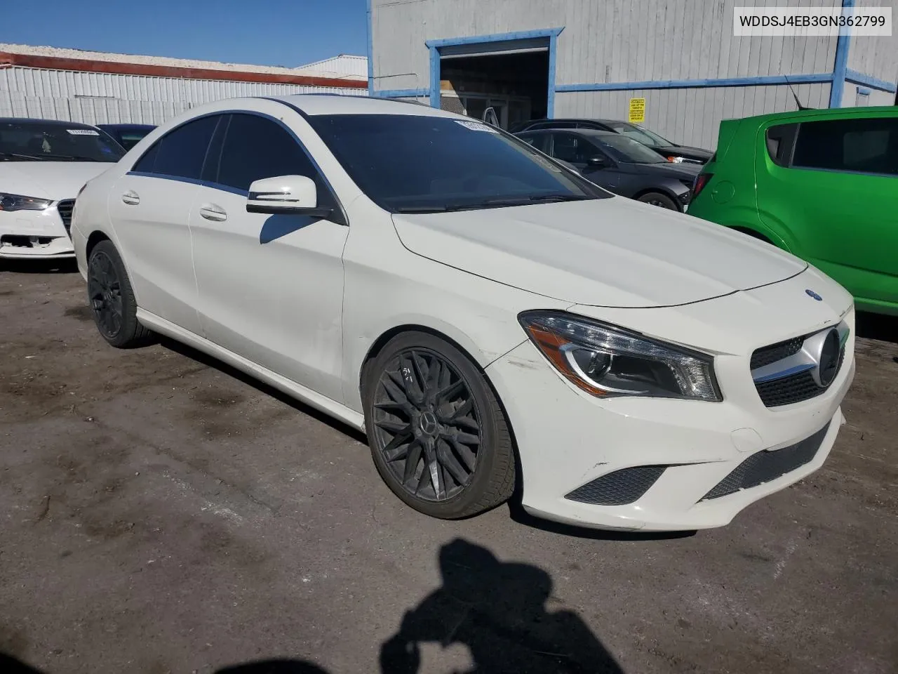 2016 Mercedes-Benz Cla 250 VIN: WDDSJ4EB3GN362799 Lot: 72612164