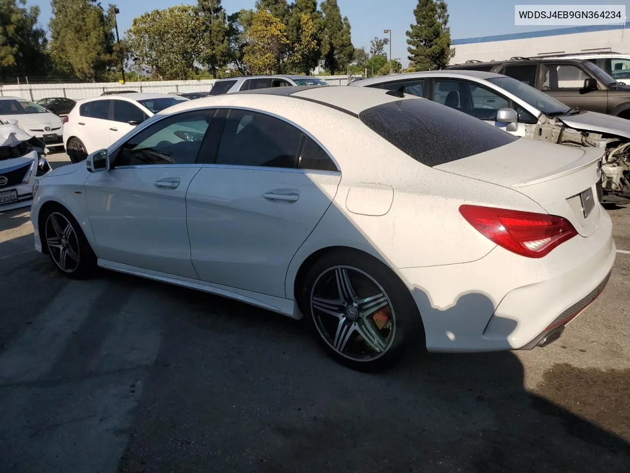 2016 Mercedes-Benz Cla 250 VIN: WDDSJ4EB9GN364234 Lot: 73359034