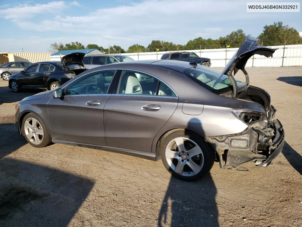 2016 Mercedes-Benz Cla 250 4Matic VIN: WDDSJ4GB4GN332921 Lot: 75432364