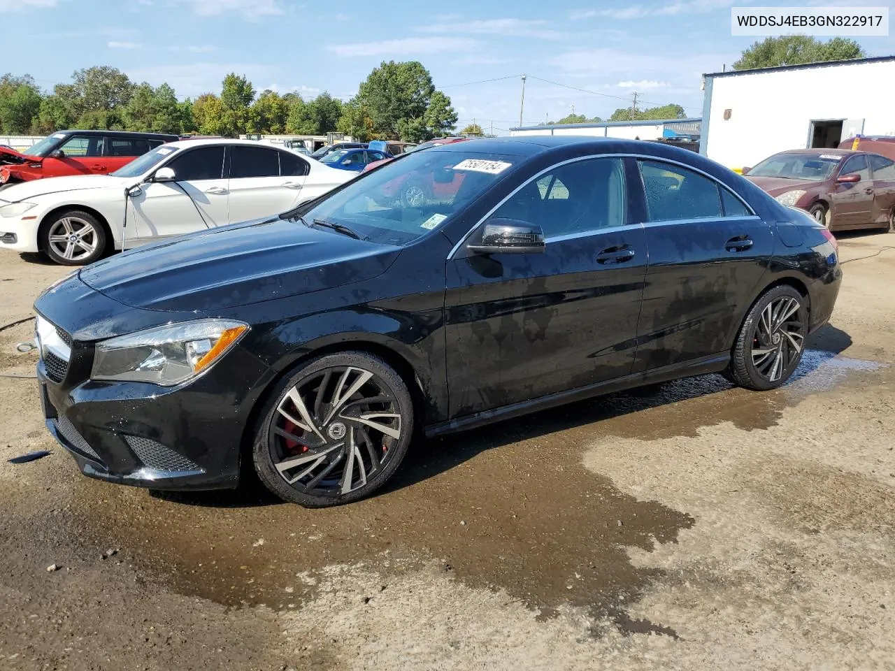 2016 Mercedes-Benz Cla 250 VIN: WDDSJ4EB3GN322917 Lot: 75501154