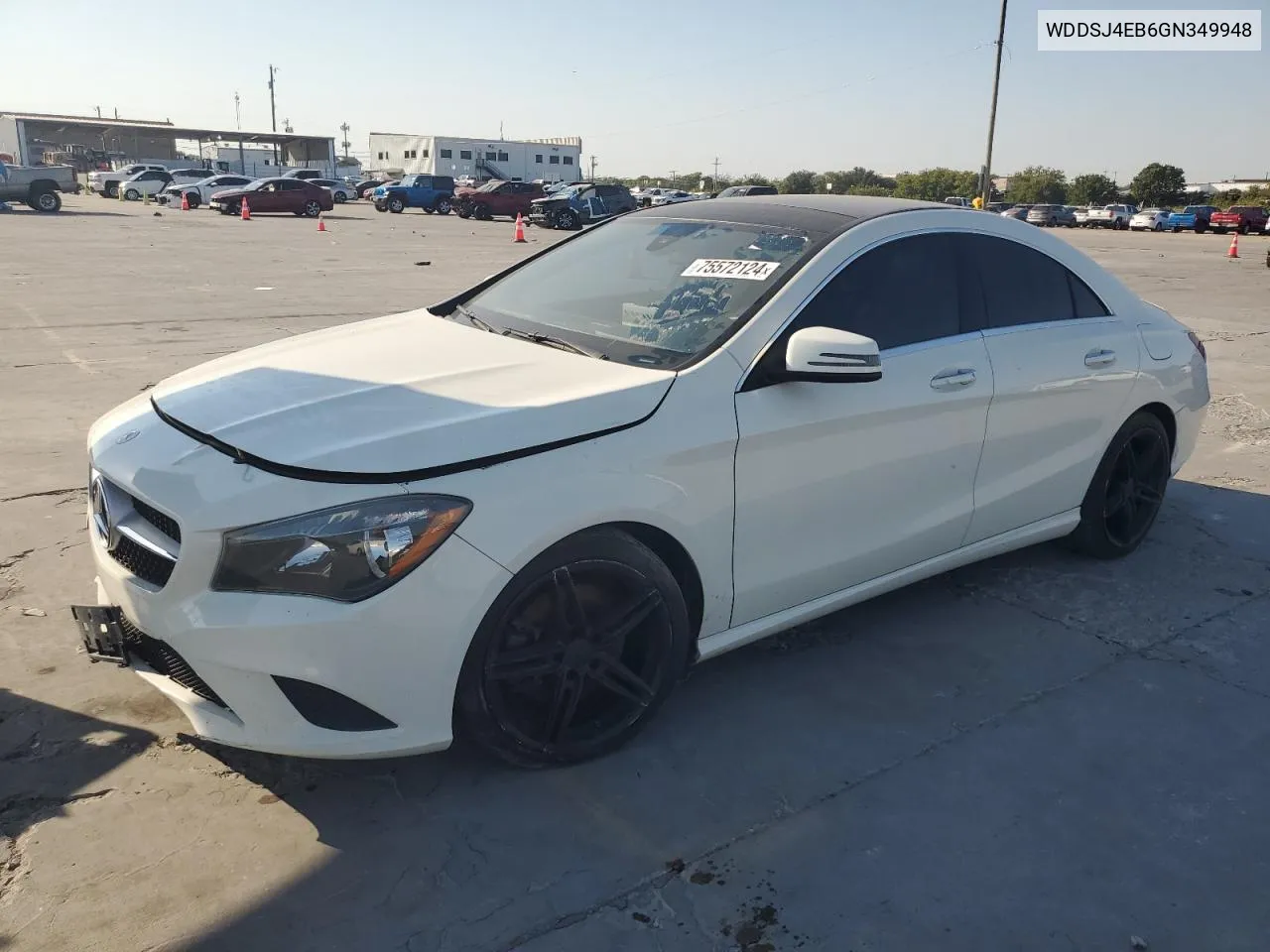 2016 Mercedes-Benz Cla 250 VIN: WDDSJ4EB6GN349948 Lot: 75572124