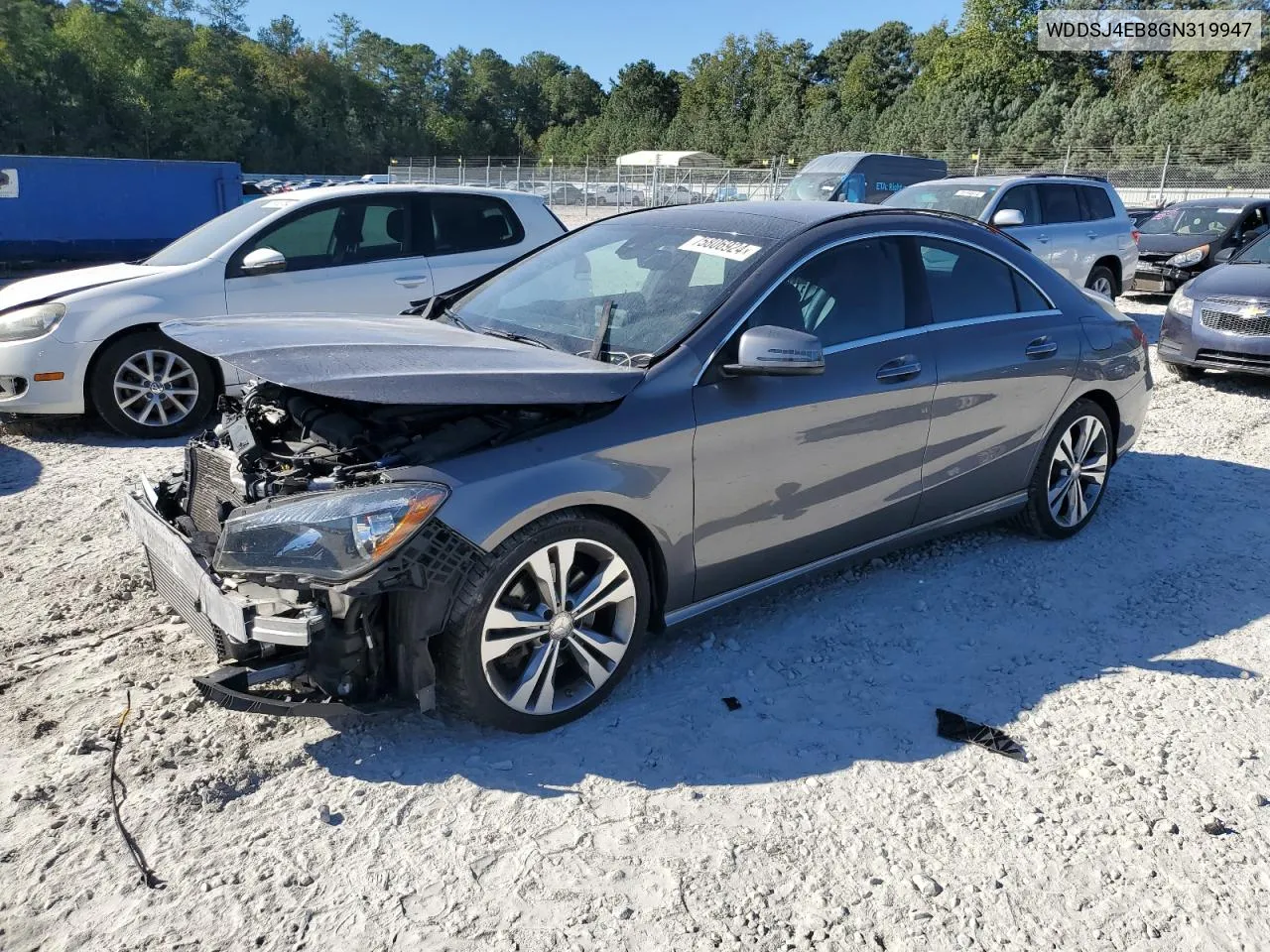 2016 Mercedes-Benz Cla 250 VIN: WDDSJ4EB8GN319947 Lot: 75806924