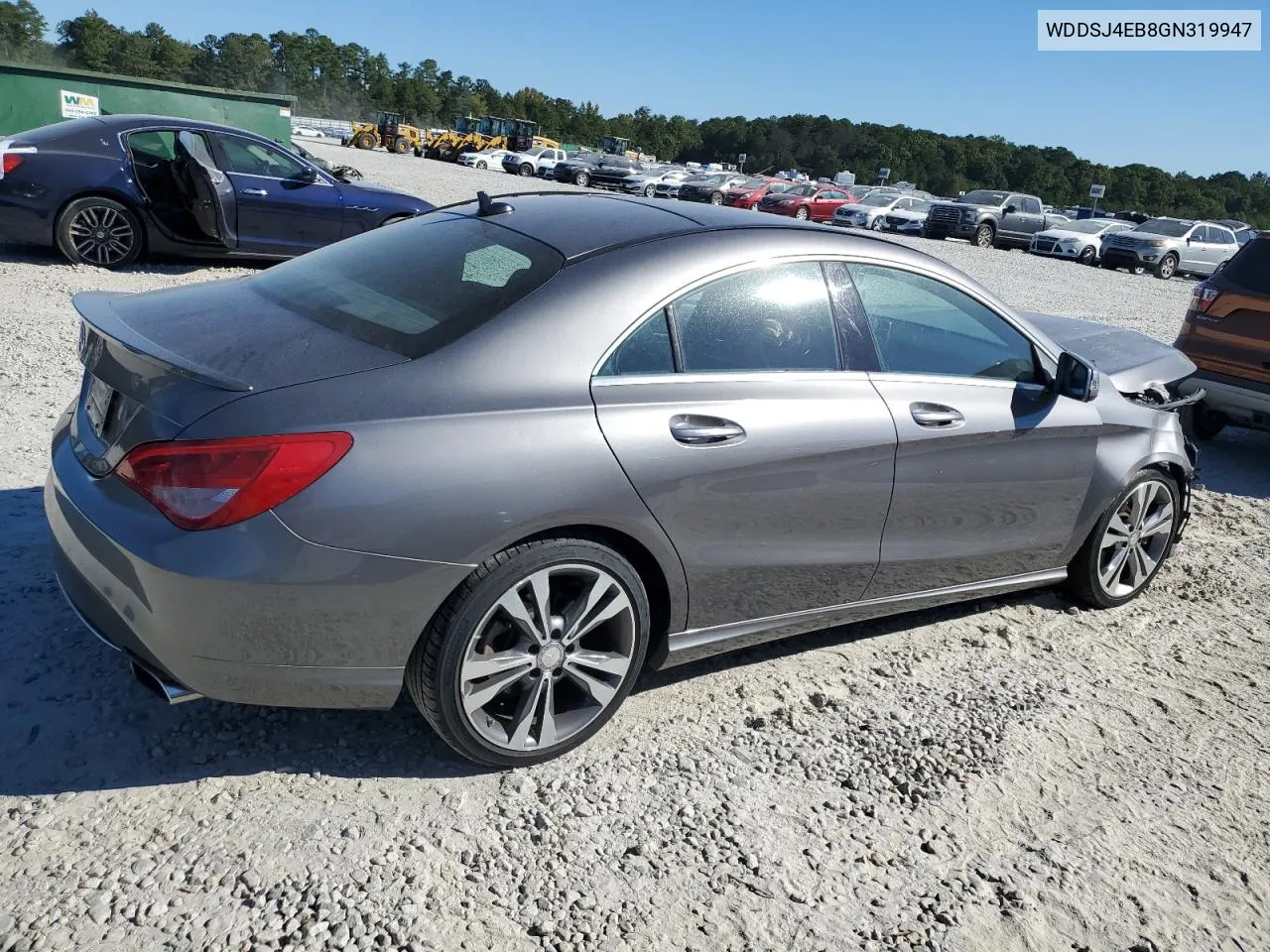 2016 Mercedes-Benz Cla 250 VIN: WDDSJ4EB8GN319947 Lot: 75806924