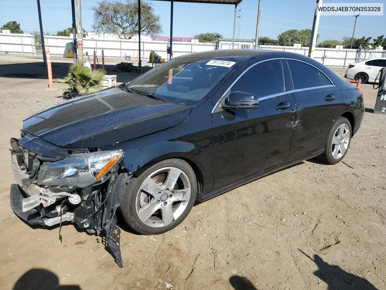 2016 Mercedes-Benz Cla 250 VIN: WDDSJ4EB7GN353328 Lot: 78173474