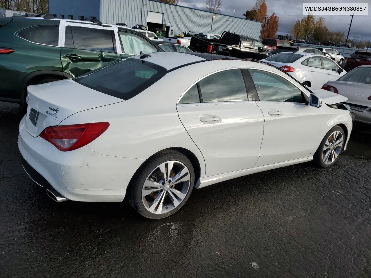 2016 Mercedes-Benz Cla 250 4Matic VIN: WDDSJ4GB6GN380887 Lot: 80315874