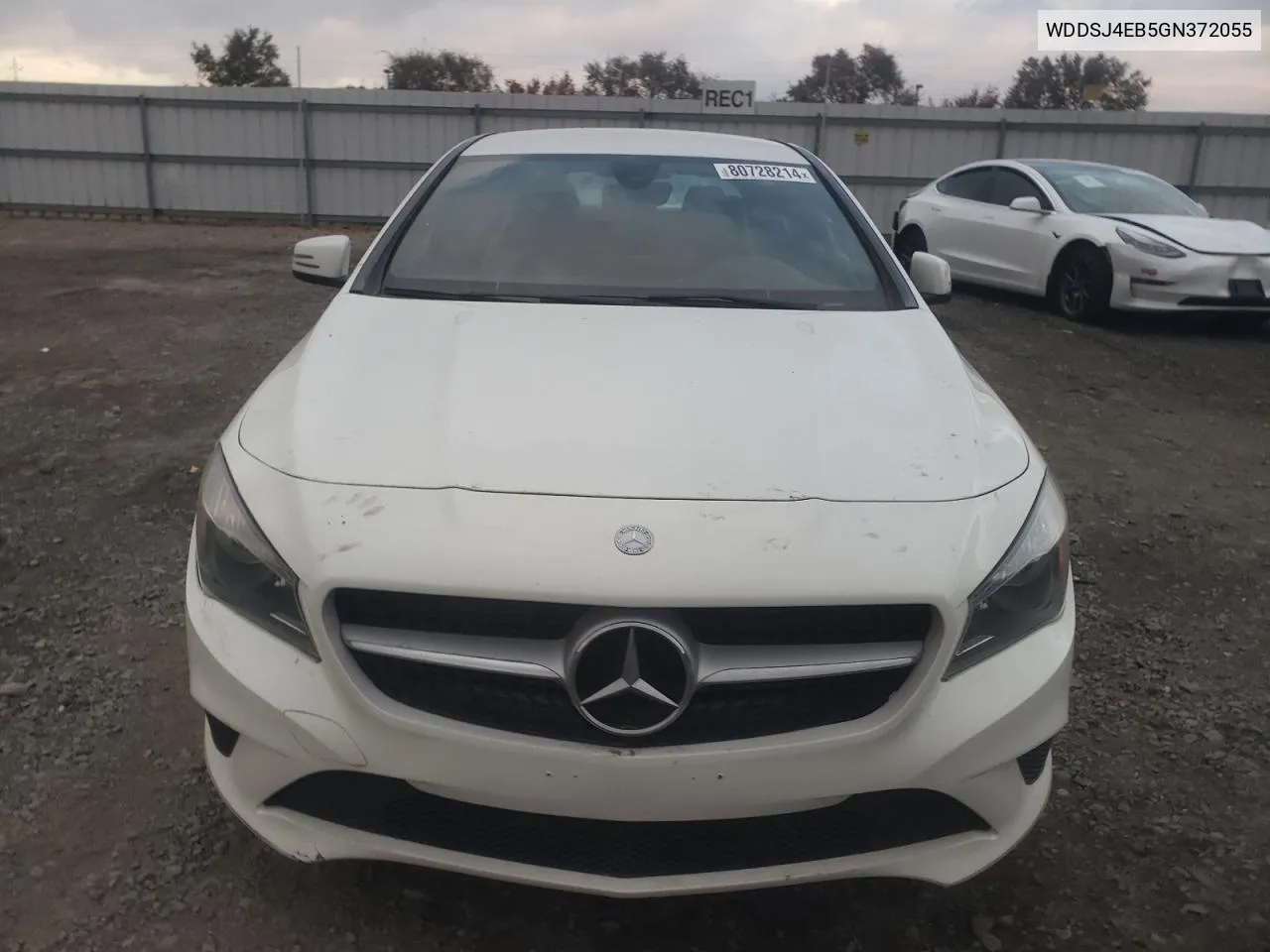 2016 Mercedes-Benz Cla 250 VIN: WDDSJ4EB5GN372055 Lot: 80728214