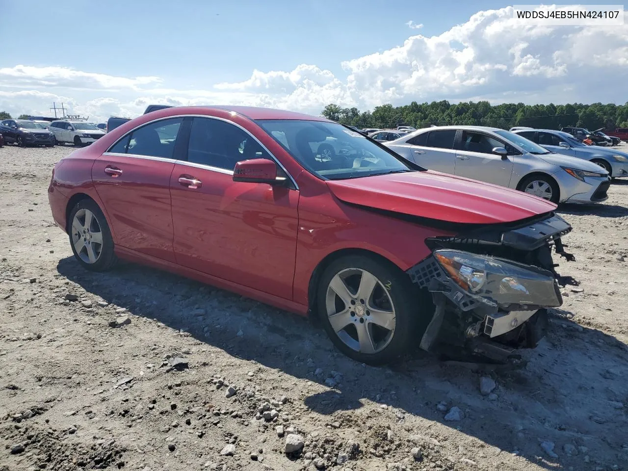 2017 Mercedes-Benz Cla 250 VIN: WDDSJ4EB5HN424107 Lot: 54997644