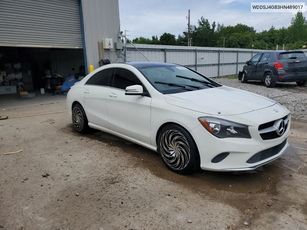 2017 Mercedes-Benz Cla 250 4Matic VIN: WDDSJ4GB3HN489017 Lot: 58813664