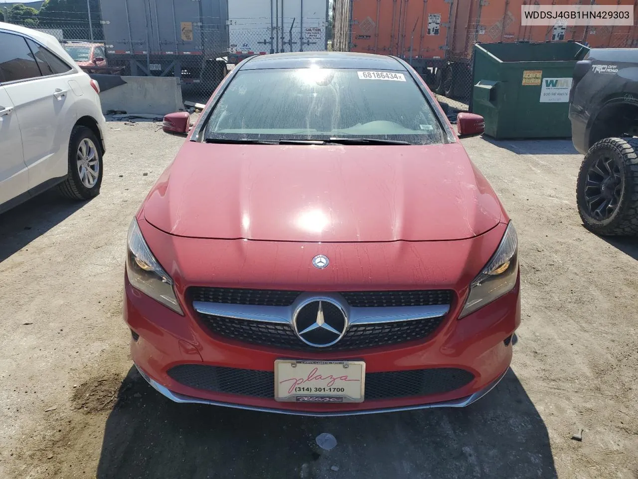 2017 Mercedes-Benz Cla 250 4Matic VIN: WDDSJ4GB1HN429303 Lot: 68186434