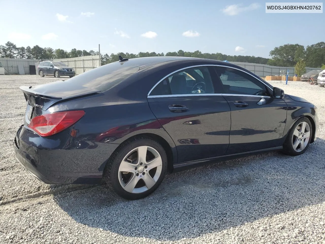 2017 Mercedes-Benz Cla 250 4Matic VIN: WDDSJ4GBXHN420762 Lot: 68521364