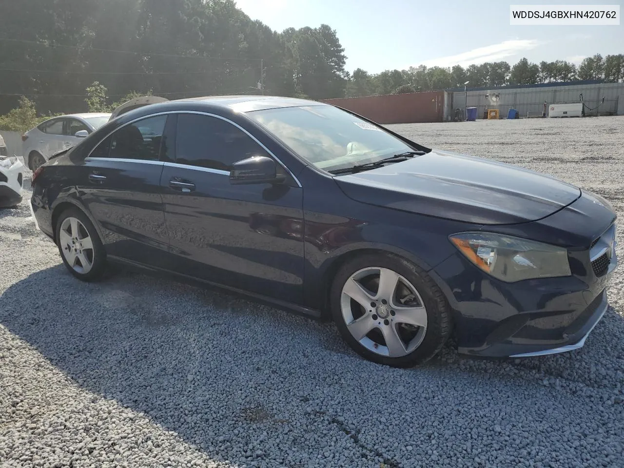 2017 Mercedes-Benz Cla 250 4Matic VIN: WDDSJ4GBXHN420762 Lot: 68521364