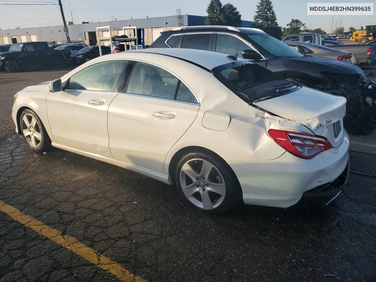 2017 Mercedes-Benz Cla 250 VIN: WDDSJ4EB2HN399635 Lot: 72780304