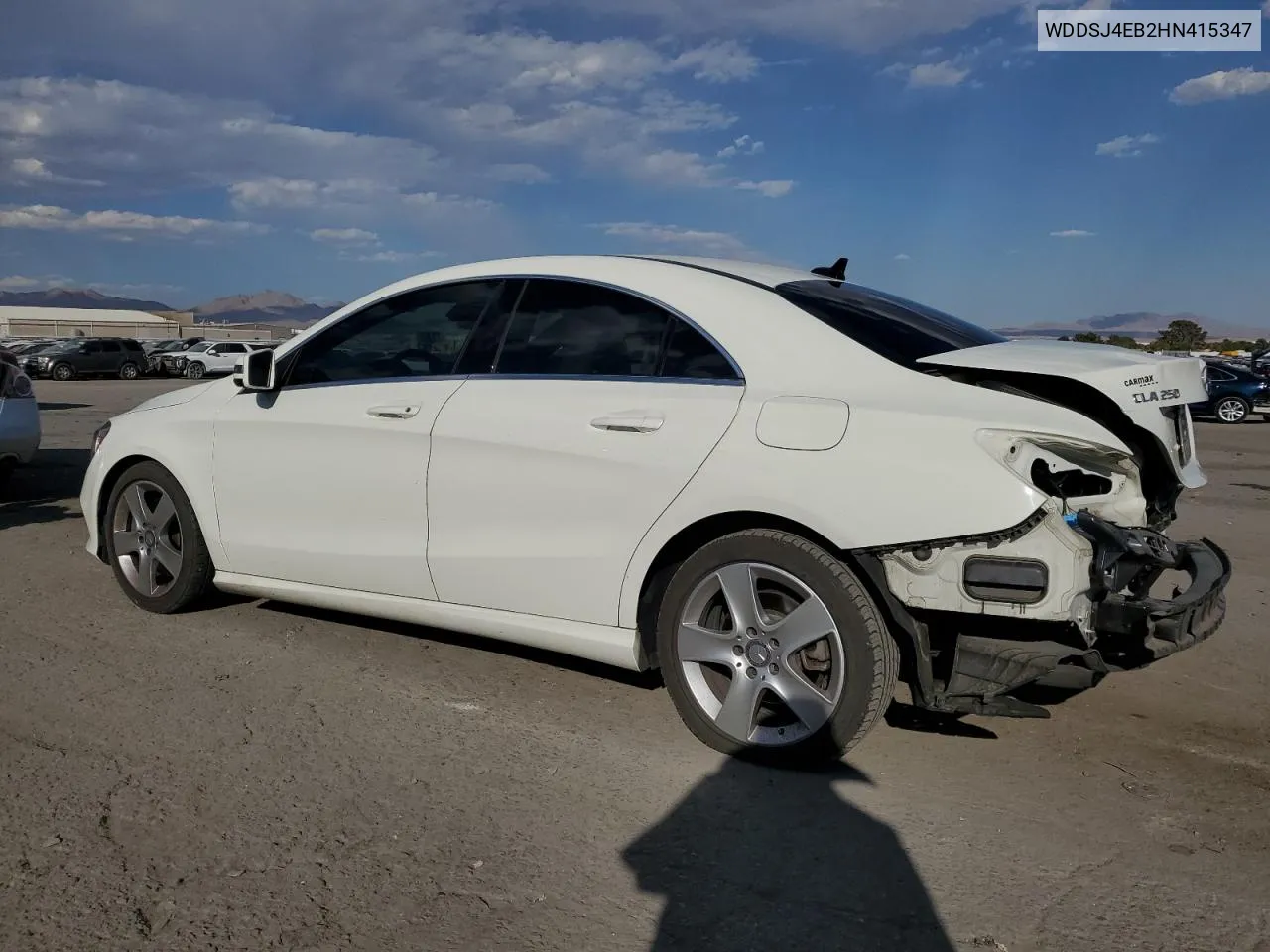 2017 Mercedes-Benz Cla 250 VIN: WDDSJ4EB2HN415347 Lot: 74391634