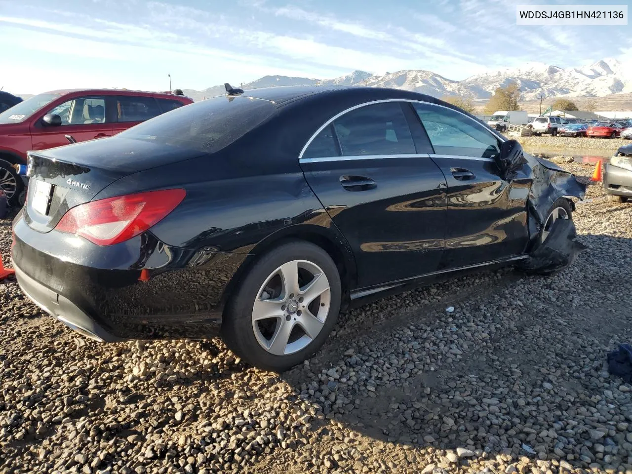 2017 Mercedes-Benz Cla 250 4Matic VIN: WDDSJ4GB1HN421136 Lot: 80514924