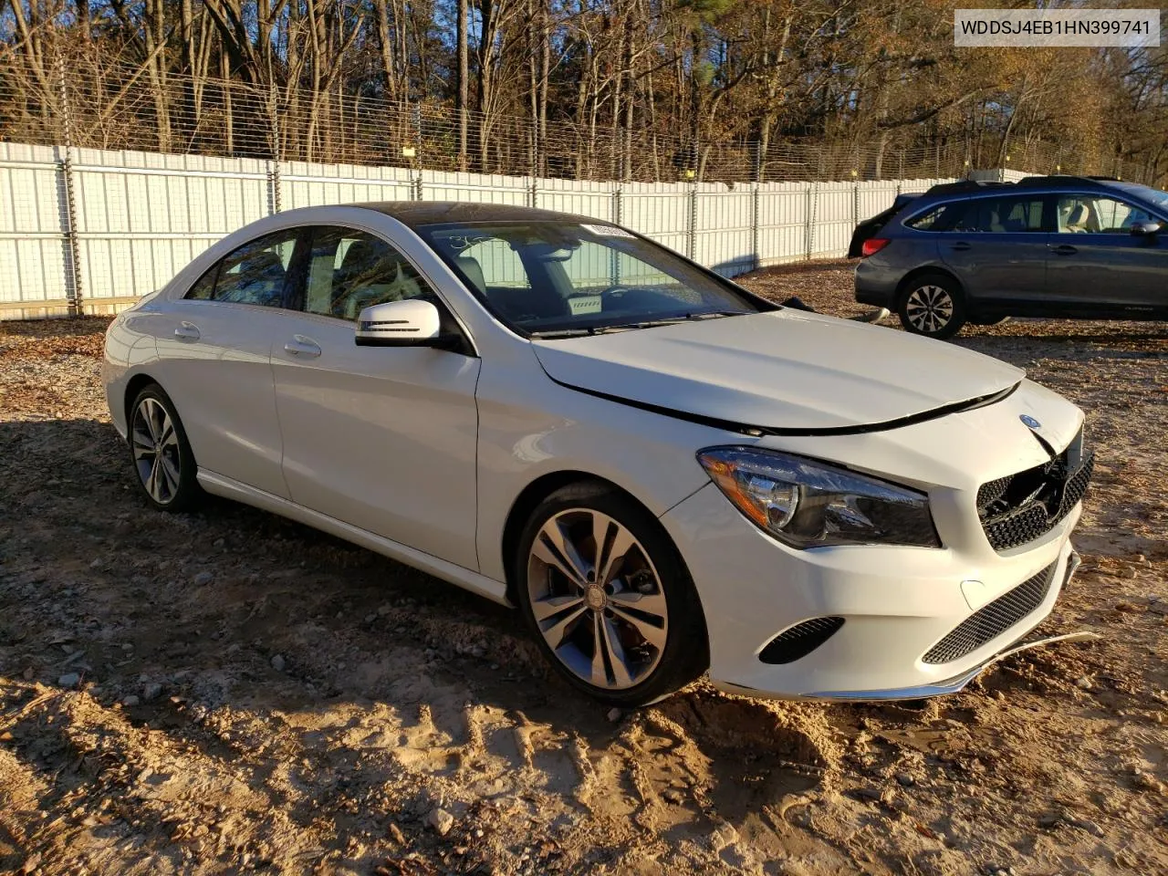 2017 Mercedes-Benz Cla 250 VIN: WDDSJ4EB1HN399741 Lot: 80569583