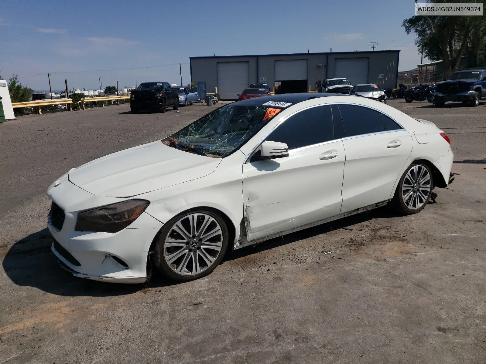 2018 Mercedes-Benz Cla 250 4Matic VIN: WDDSJ4GB2JN549374 Lot: 61849404