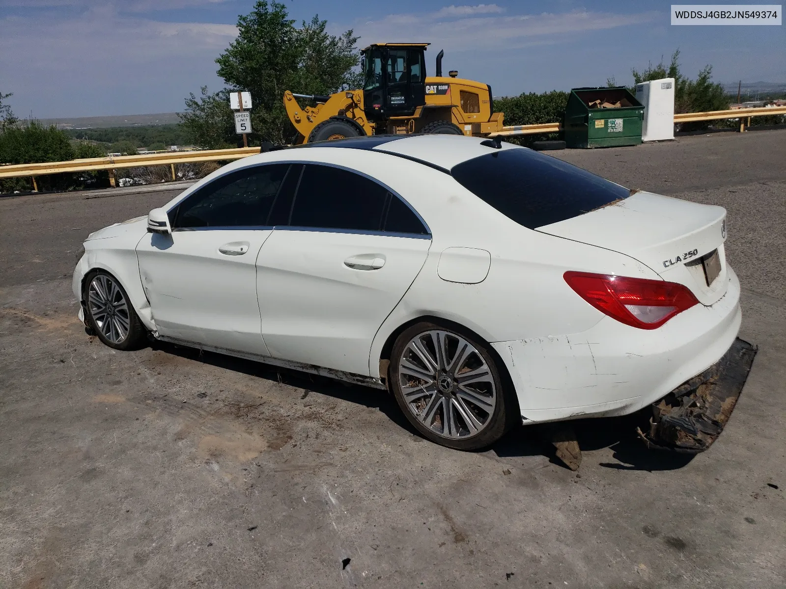 2018 Mercedes-Benz Cla 250 4Matic VIN: WDDSJ4GB2JN549374 Lot: 61849404