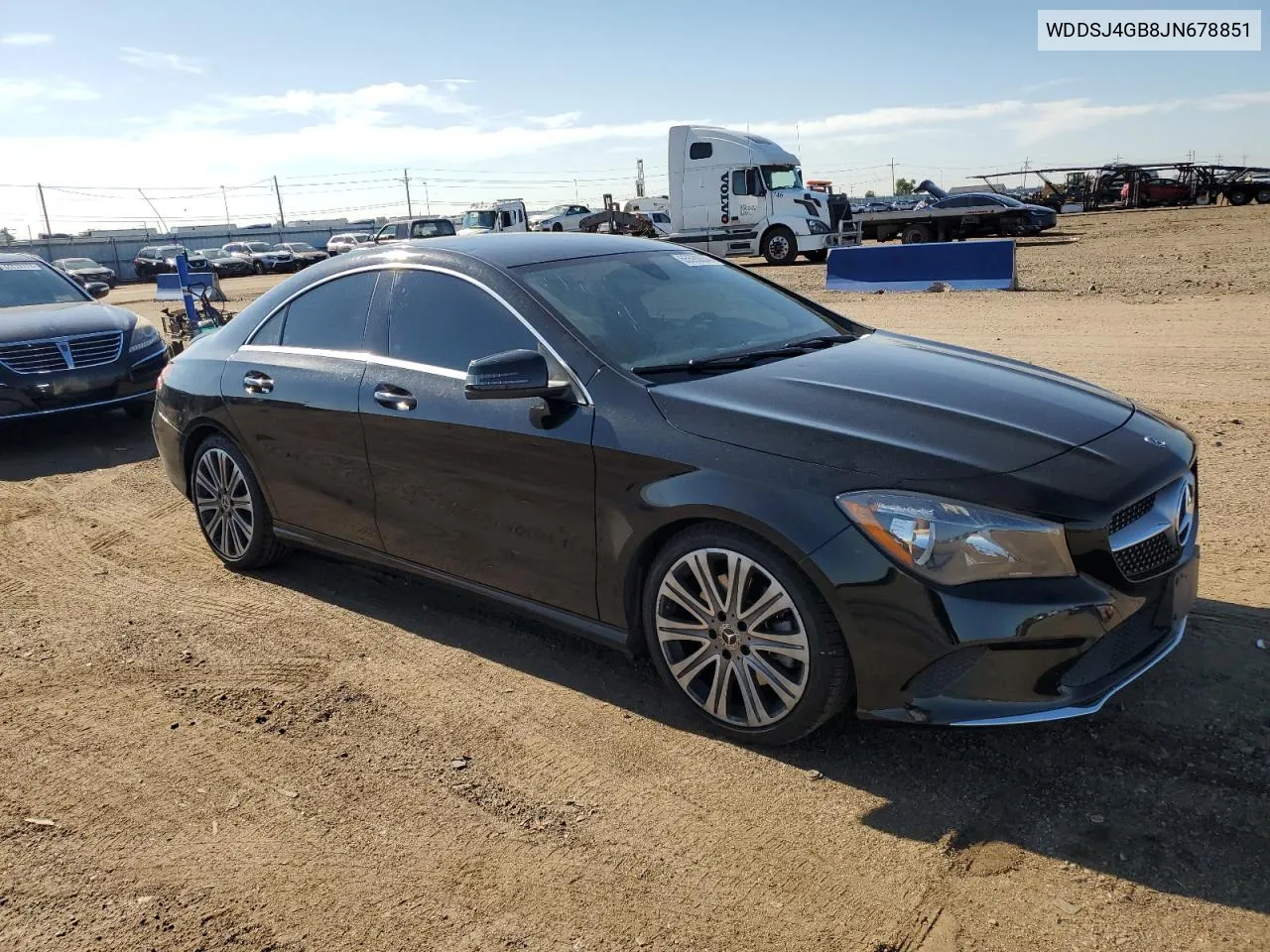 2018 Mercedes-Benz Cla 250 4Matic VIN: WDDSJ4GB8JN678851 Lot: 65590834