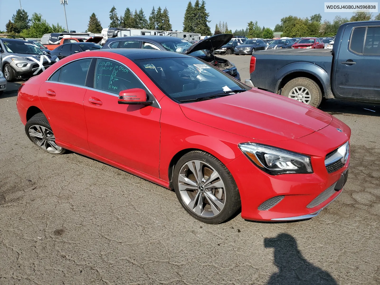 2018 Mercedes-Benz Cla 250 4Matic VIN: WDDSJ4GB0JN596838 Lot: 65657634