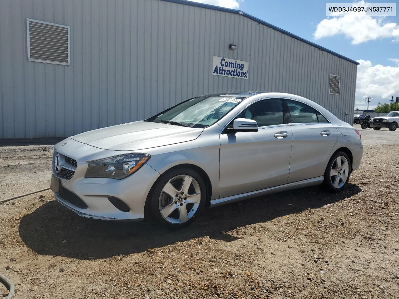 2018 Mercedes-Benz Cla 250 4Matic VIN: WDDSJ4GB7JN537771 Lot: 73021914