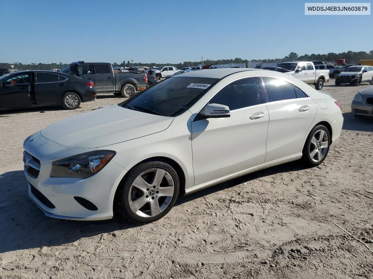 2018 Mercedes-Benz Cla 250 VIN: WDDSJ4EB3JN603879 Lot: 73248094