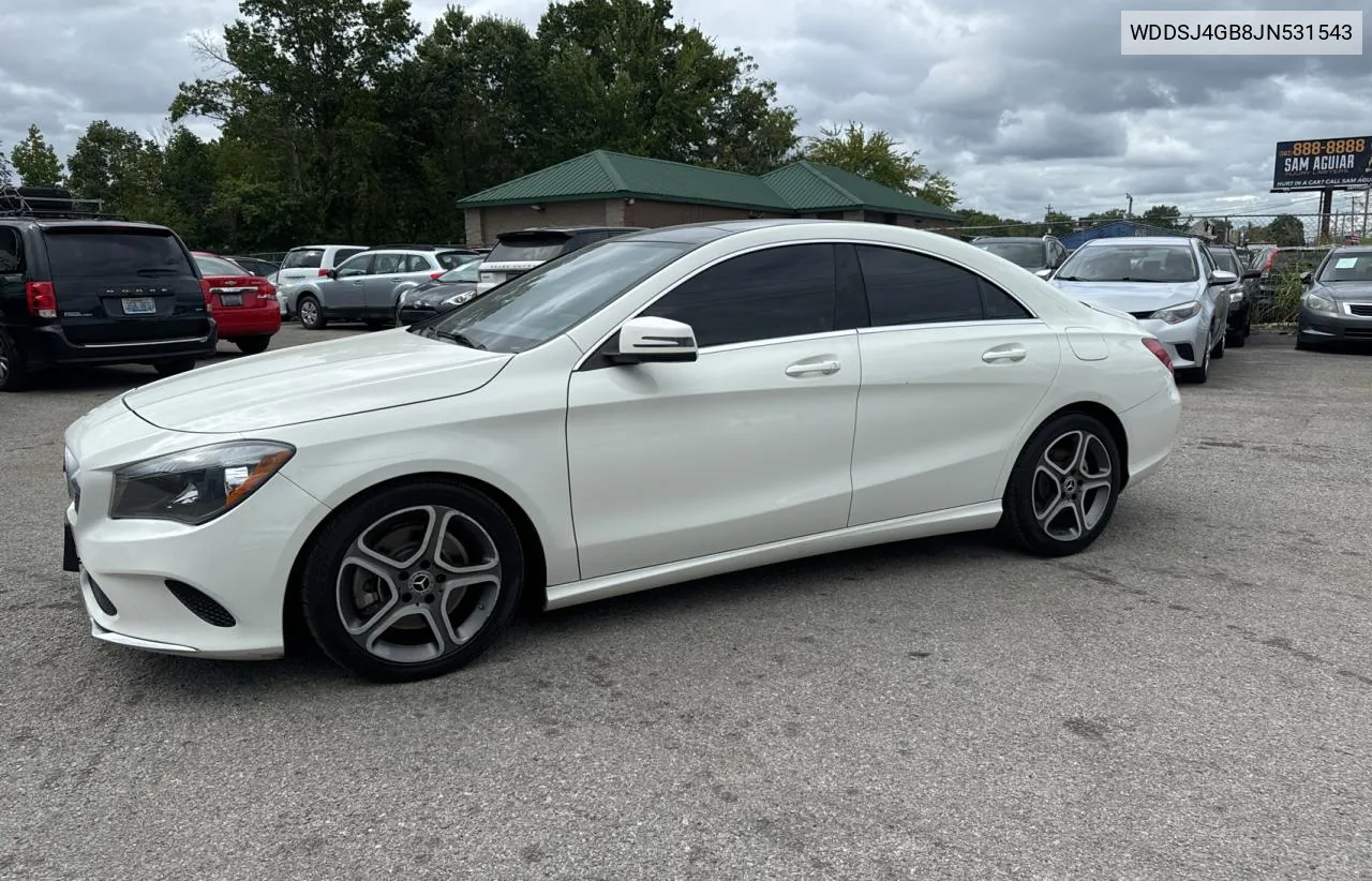 2018 Mercedes-Benz Cla 250 4Matic VIN: WDDSJ4GB8JN531543 Lot: 73561184