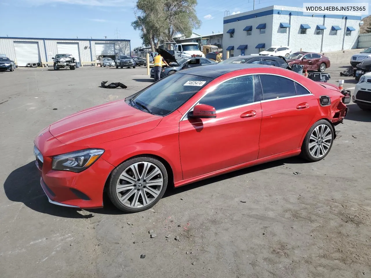 2018 Mercedes-Benz Cla 250 VIN: WDDSJ4EB6JN575365 Lot: 74625474