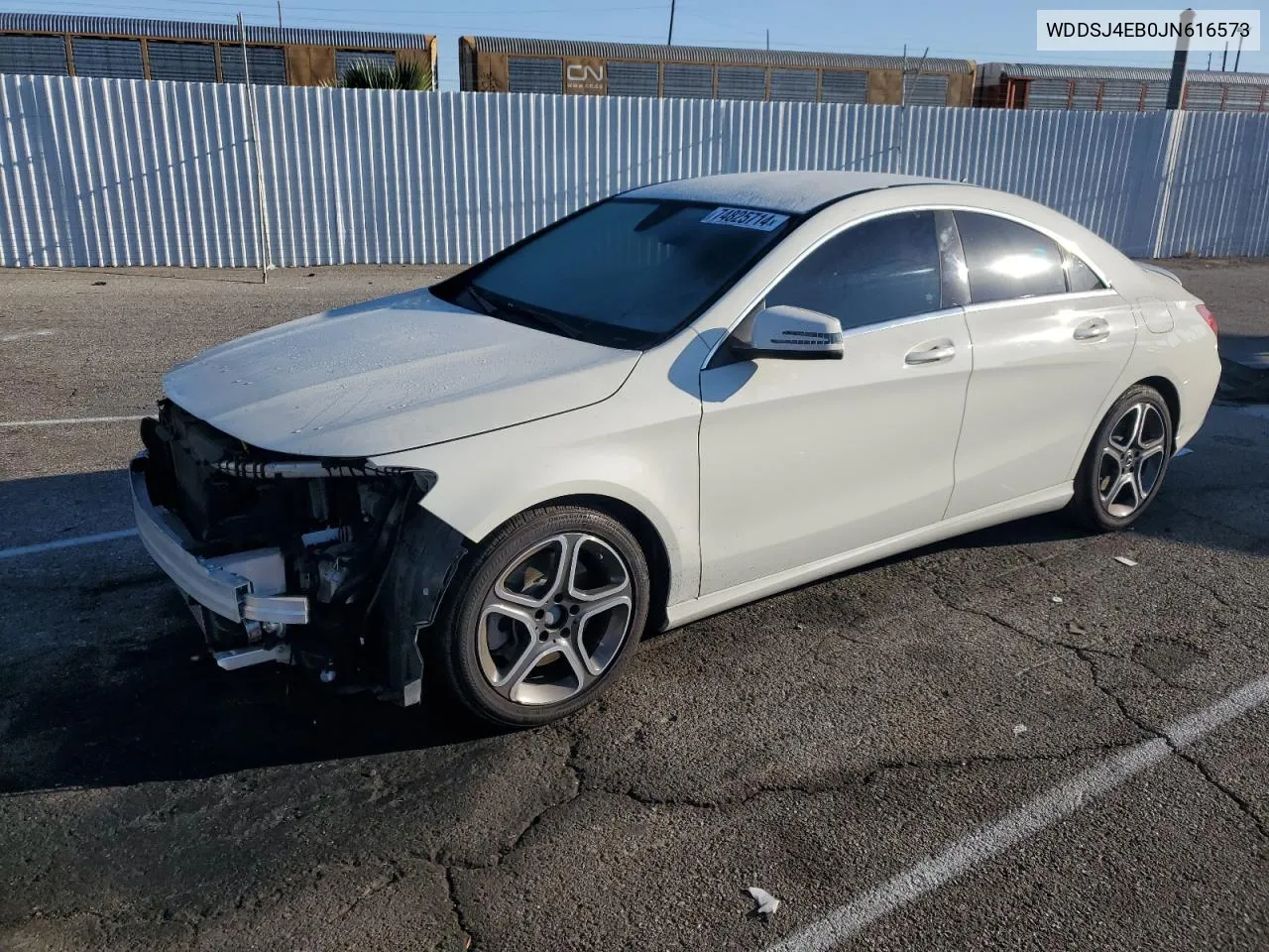 2018 Mercedes-Benz Cla 250 VIN: WDDSJ4EB0JN616573 Lot: 74825714