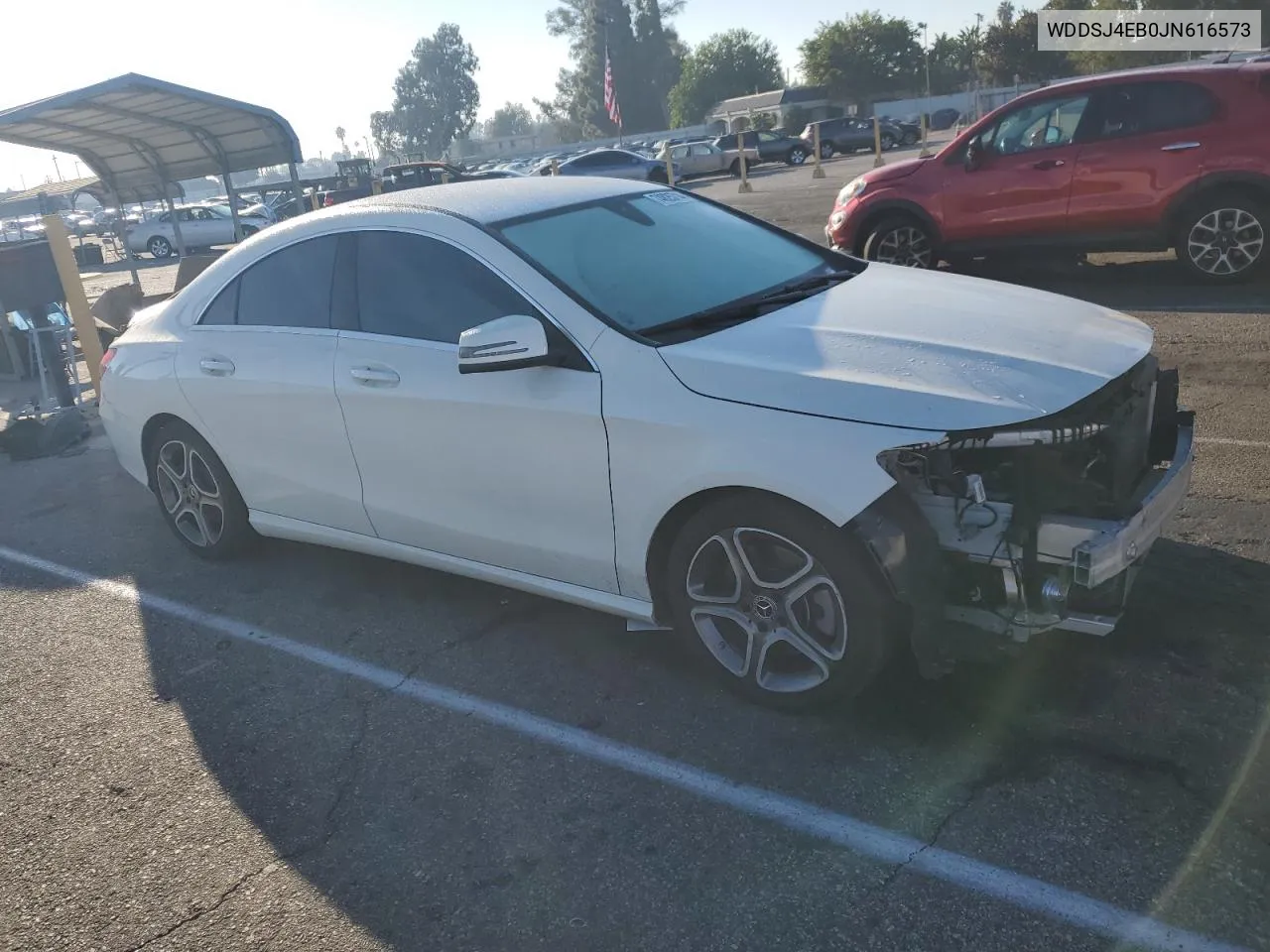 2018 Mercedes-Benz Cla 250 VIN: WDDSJ4EB0JN616573 Lot: 74825714