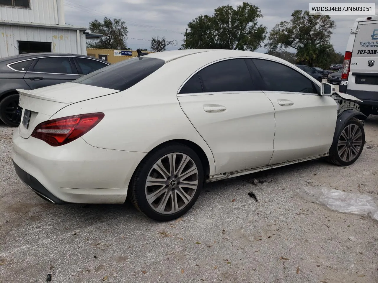 2018 Mercedes-Benz Cla 250 VIN: WDDSJ4EB7JN603951 Lot: 75896014