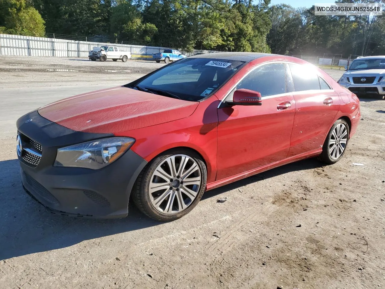 2018 Mercedes-Benz Cla 250 4Matic VIN: WDDSJ4GBXJN525548 Lot: 75945534