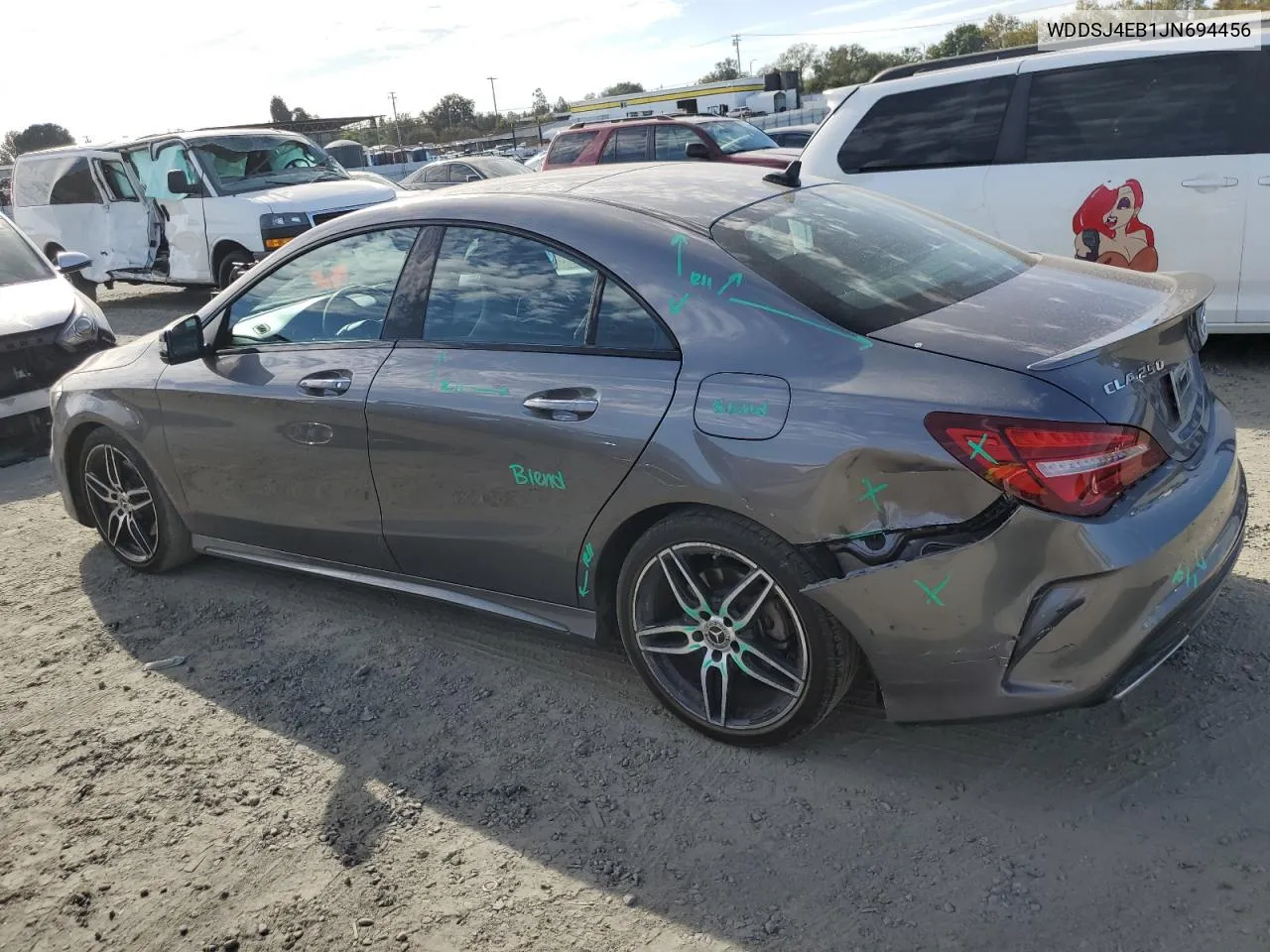 2018 Mercedes-Benz Cla 250 VIN: WDDSJ4EB1JN694456 Lot: 77881864