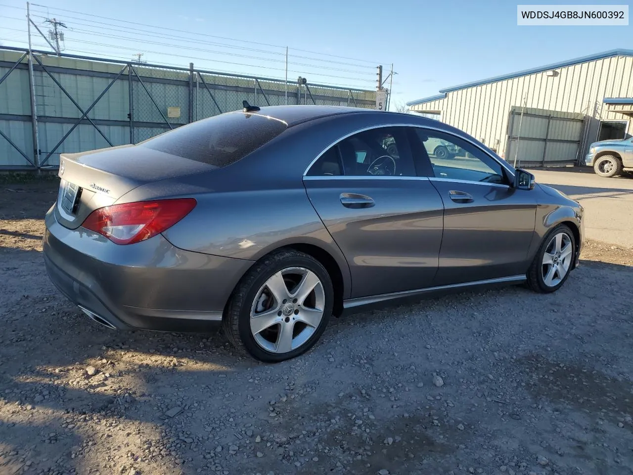 2018 Mercedes-Benz Cla 250 4Matic VIN: WDDSJ4GB8JN600392 Lot: 79872514