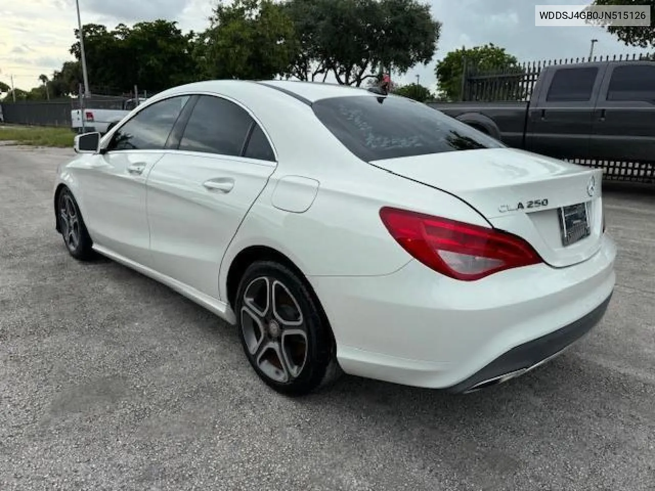 2018 Mercedes-Benz Cla 250 4Matic VIN: WDDSJ4GB0JN515126 Lot: 80802574