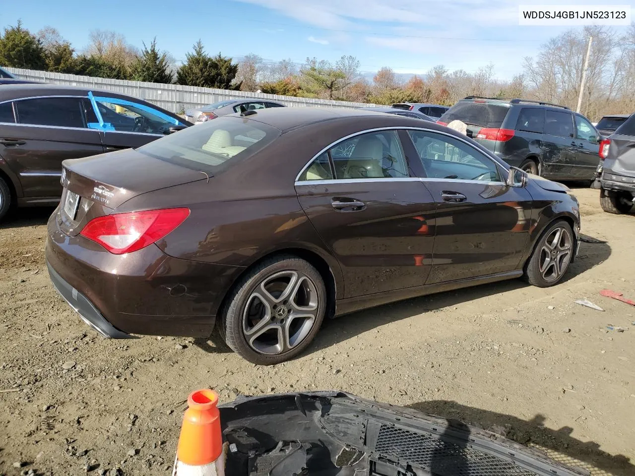 2018 Mercedes-Benz Cla 250 4Matic VIN: WDDSJ4GB1JN523123 Lot: 81049614