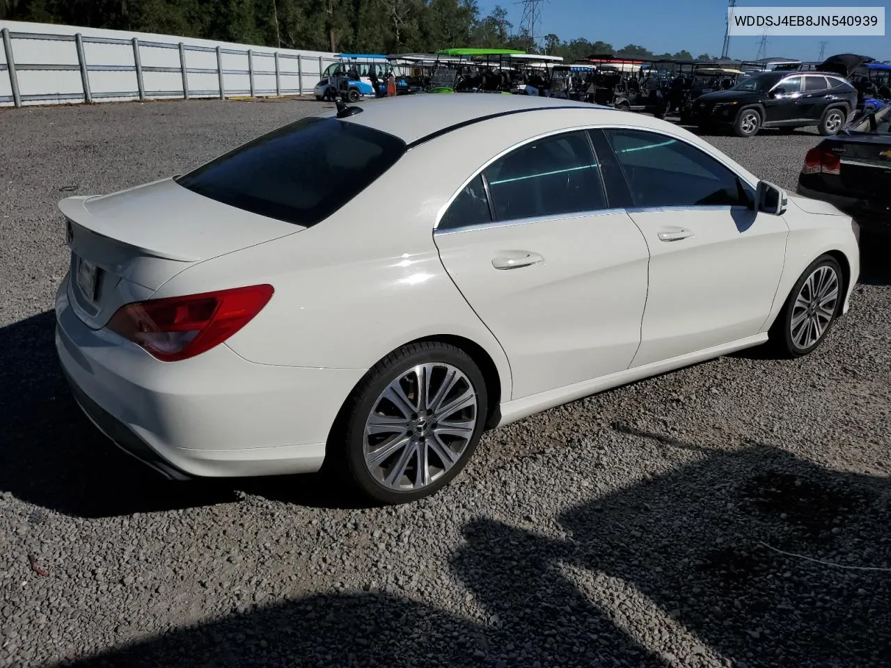 2018 Mercedes-Benz Cla 250 VIN: WDDSJ4EB8JN540939 Lot: 81331814