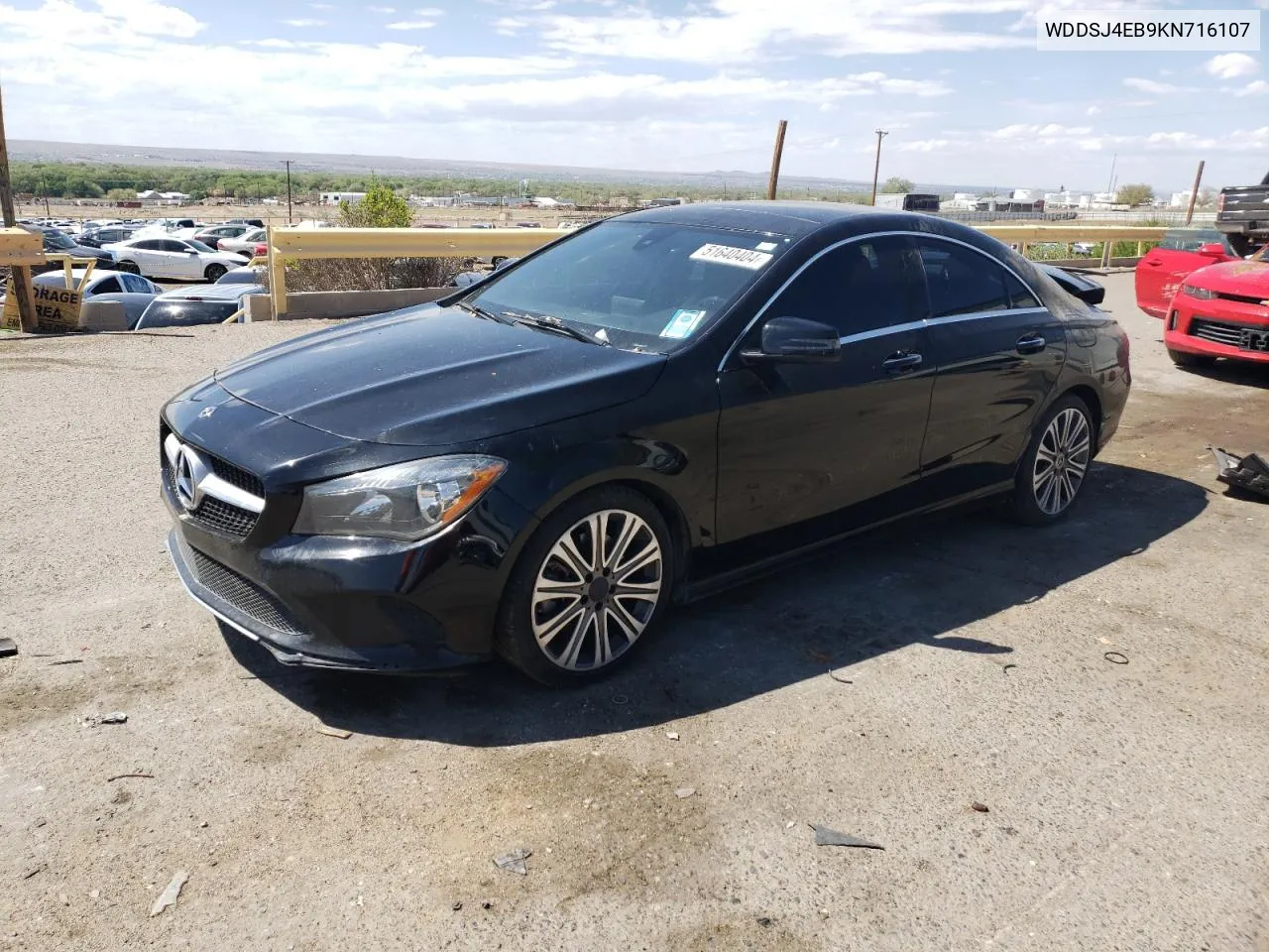 2019 Mercedes-Benz Cla 250 VIN: WDDSJ4EB9KN716107 Lot: 51640404