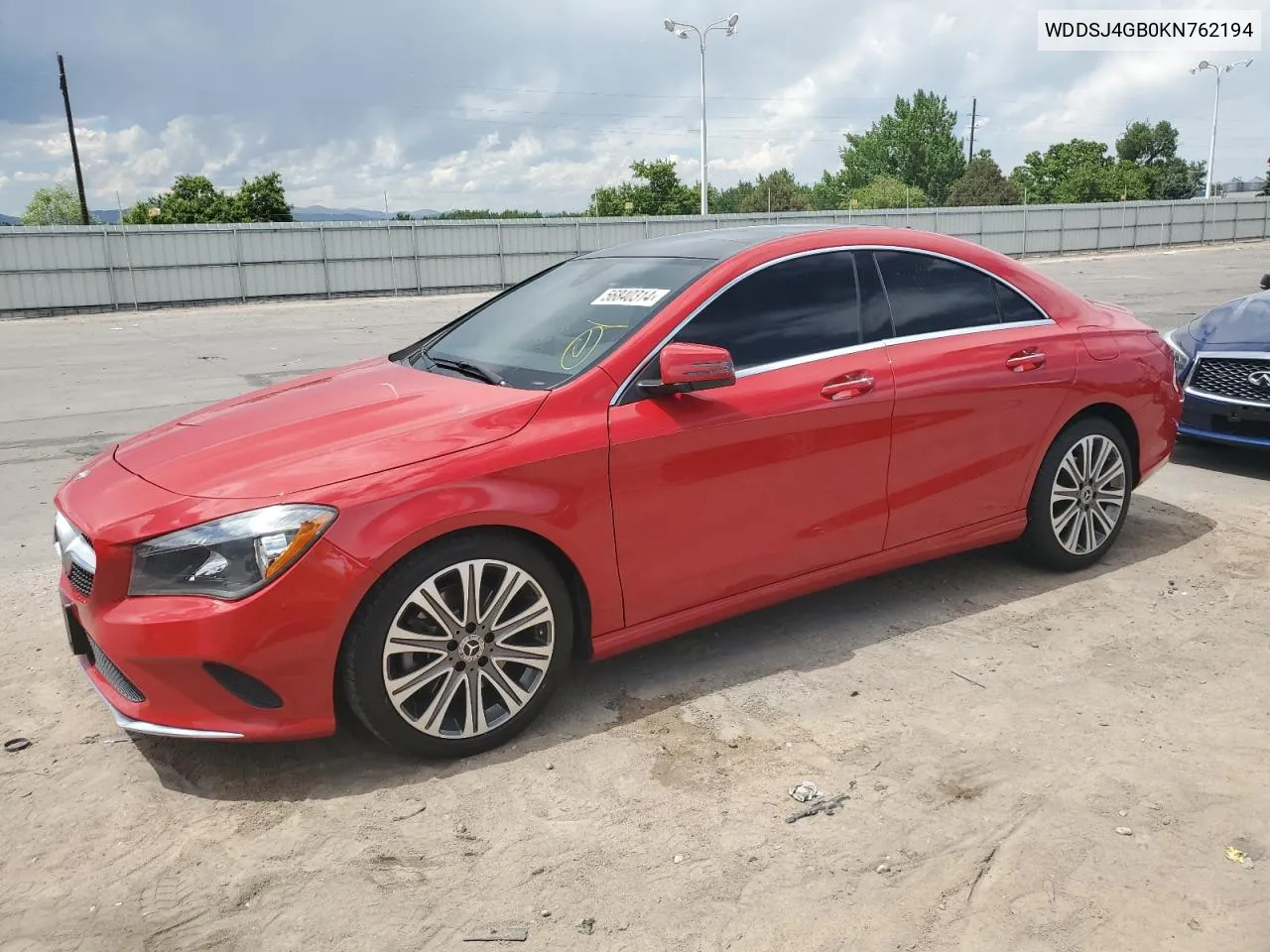 2019 Mercedes-Benz Cla 250 4Matic VIN: WDDSJ4GB0KN762194 Lot: 56840314