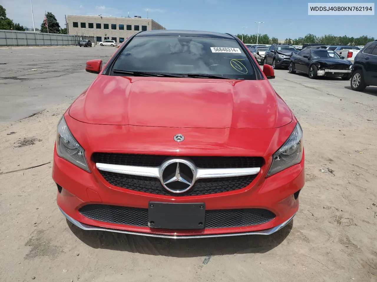 2019 Mercedes-Benz Cla 250 4Matic VIN: WDDSJ4GB0KN762194 Lot: 56840314