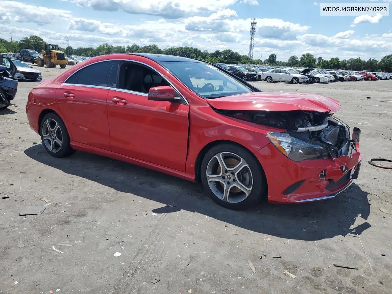 2019 Mercedes-Benz Cla 250 4Matic VIN: WDDSJ4GB9KN740923 Lot: 61532824