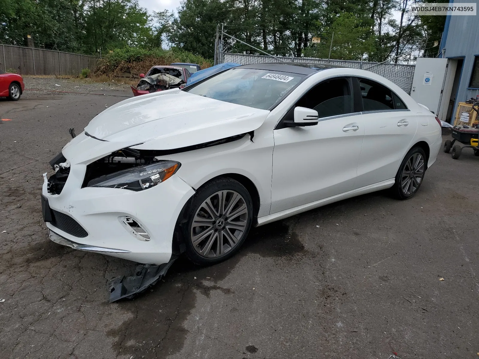 2019 Mercedes-Benz Cla 250 VIN: WDDSJ4EB7KN743595 Lot: 64848404