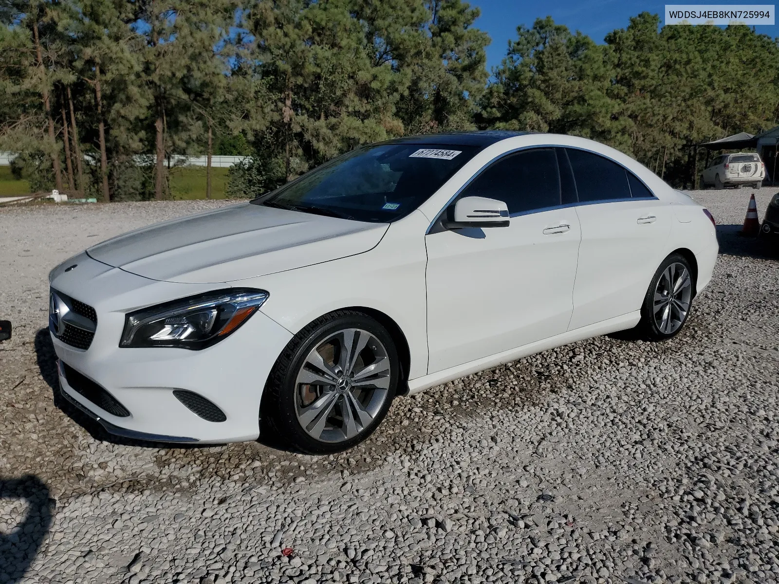 2019 Mercedes-Benz Cla 250 VIN: WDDSJ4EB8KN725994 Lot: 67274584