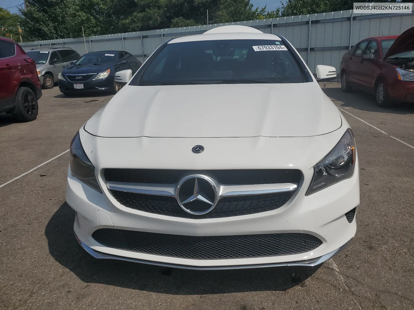 2019 Mercedes-Benz Cla 250 4Matic VIN: WDDSJ4GB2KN725146 Lot: 67933104