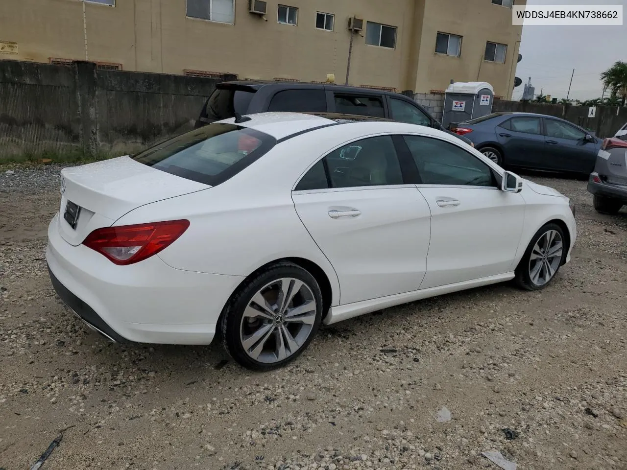 2019 Mercedes-Benz Cla 250 VIN: WDDSJ4EB4KN738662 Lot: 71712564