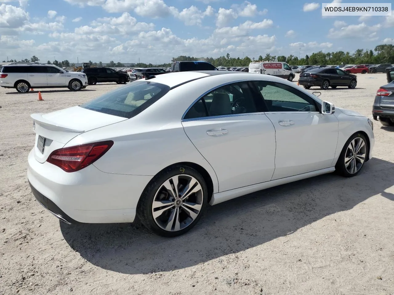 2019 Mercedes-Benz Cla 250 VIN: WDDSJ4EB9KN710338 Lot: 72238424