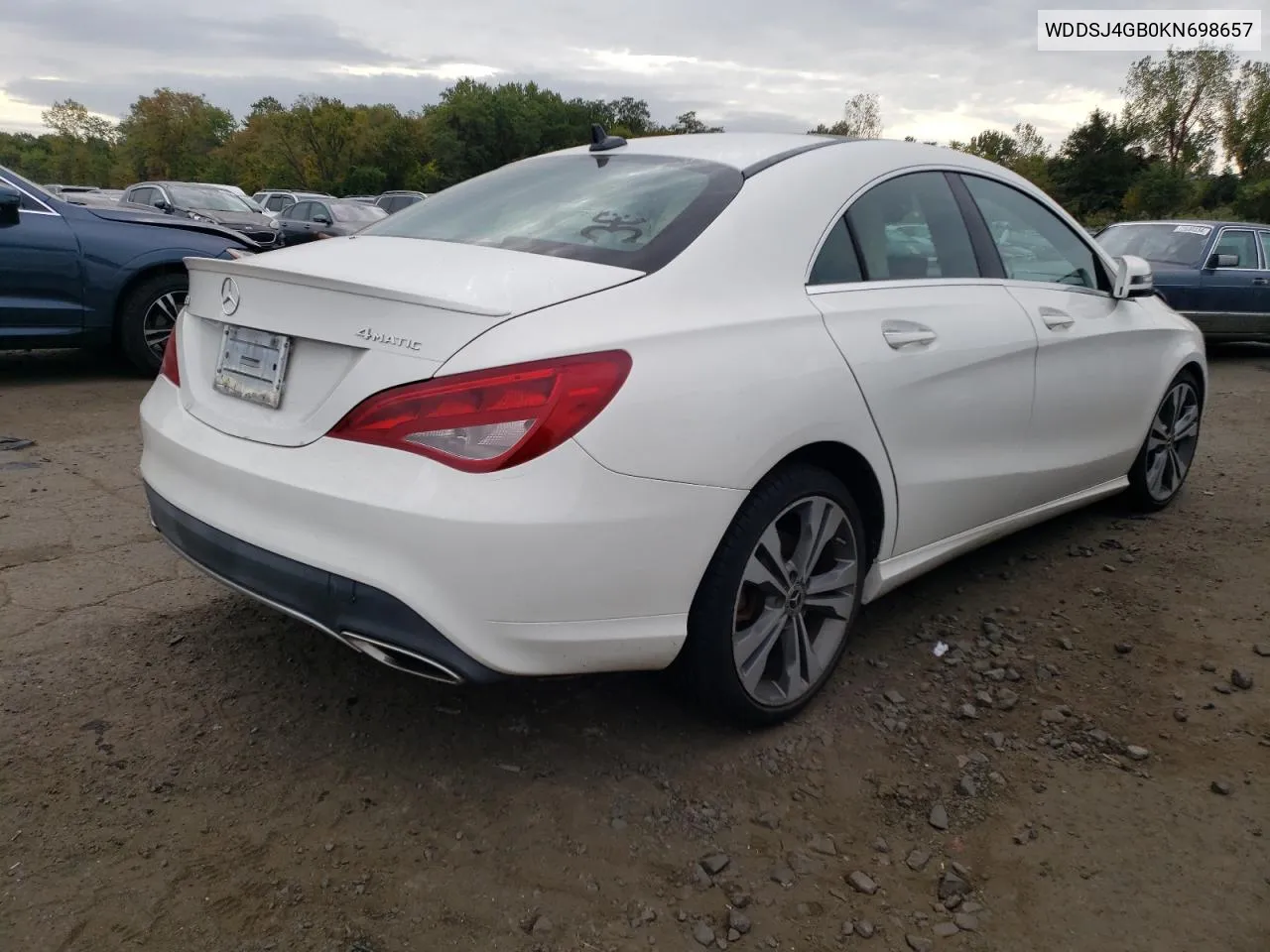 2019 Mercedes-Benz Cla 250 4Matic VIN: WDDSJ4GB0KN698657 Lot: 72266124