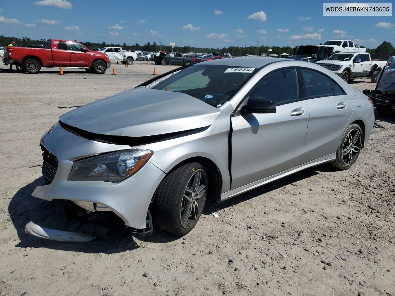 2019 Mercedes-Benz Cla 250 VIN: WDDSJ4EB6KN743605 Lot: 72855004