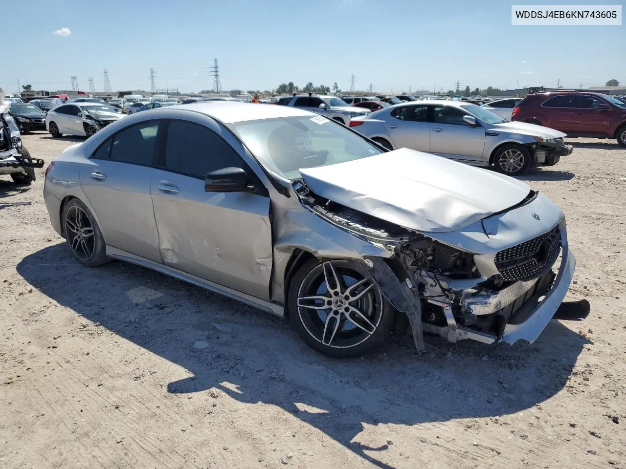 2019 Mercedes-Benz Cla 250 VIN: WDDSJ4EB6KN743605 Lot: 72855004