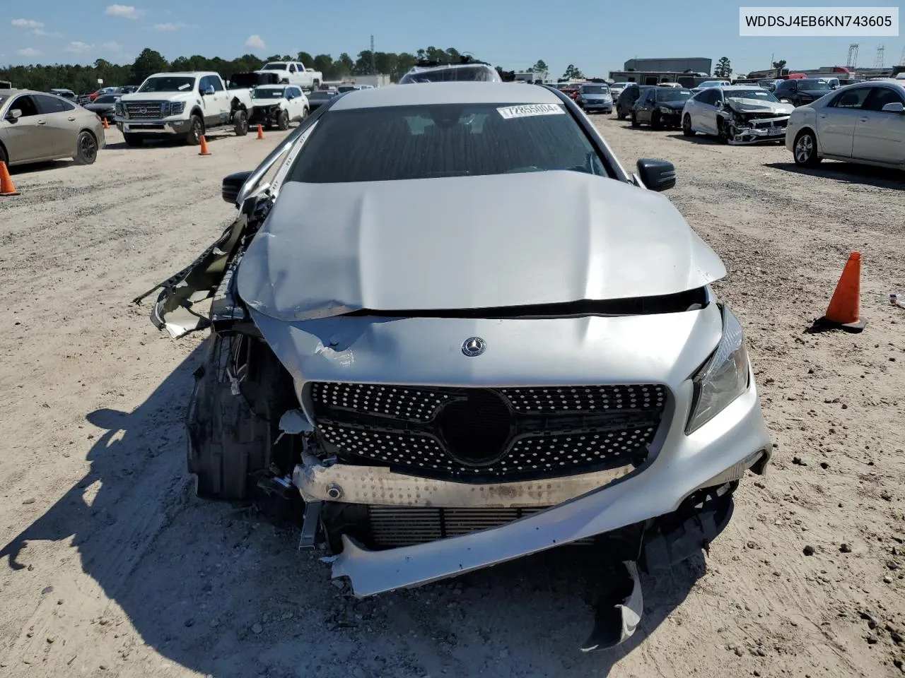 2019 Mercedes-Benz Cla 250 VIN: WDDSJ4EB6KN743605 Lot: 72855004